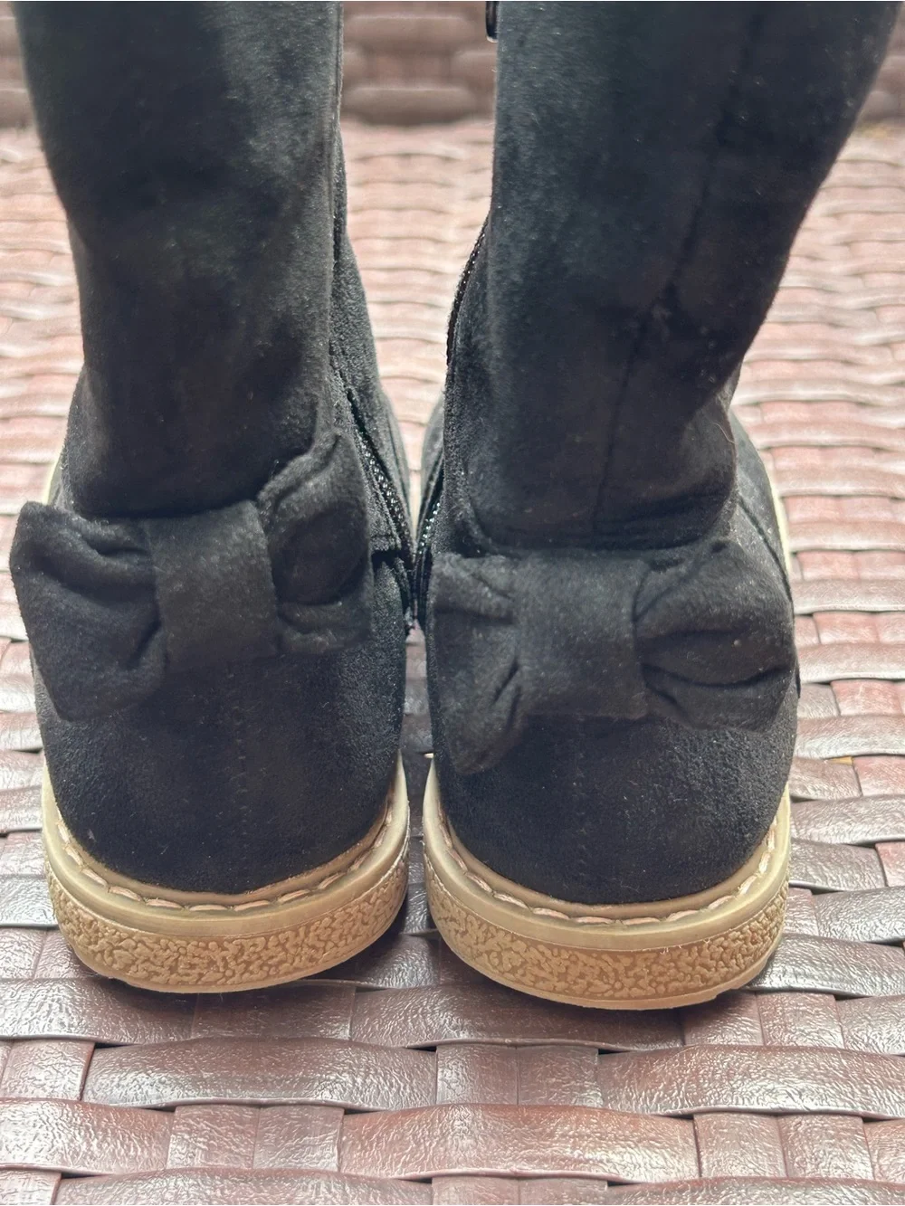 “Cat & Jack”  Toddler Girls' Black Faux Suede Hyla Riding Boots    Size 9